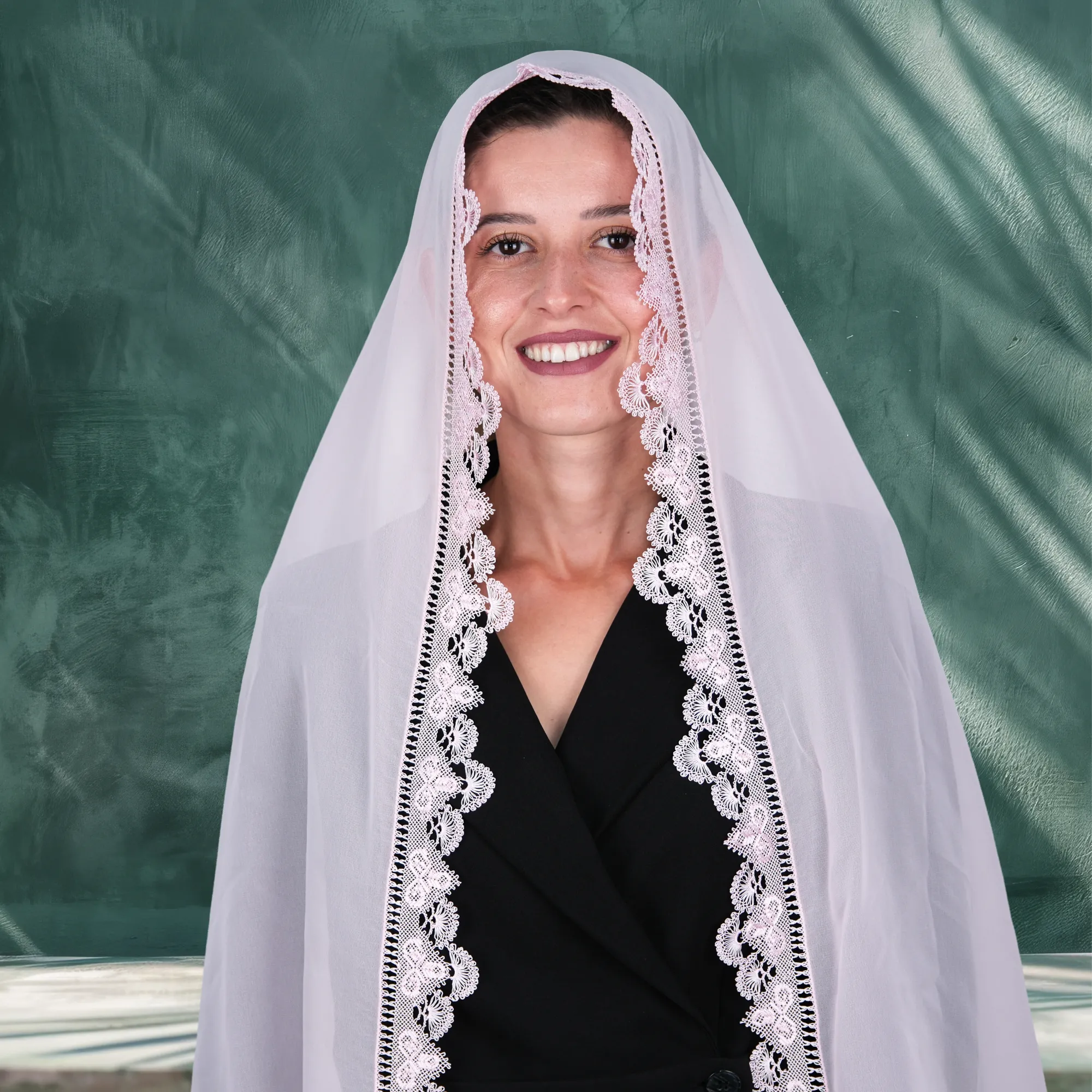 Gelin Tacı Modeli Namaz Örtüsü Tesbihli Set Resim 8