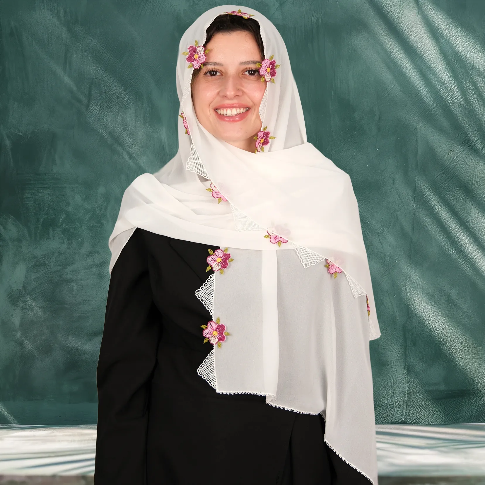 Gönen İğne Oyalı ve Nakış İşlemeli 4'lü Çeyizlik Namaz Seti Resim 8