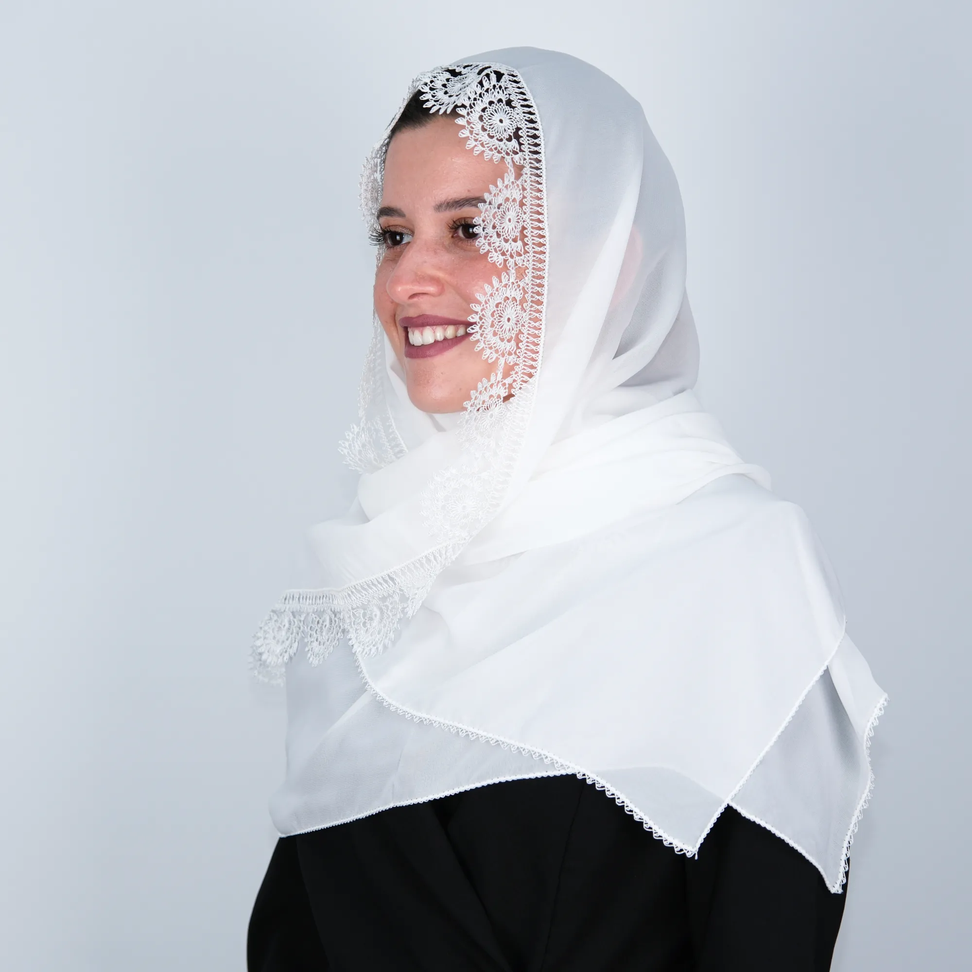 Sıra Yarım Ay İğne Oyası Namaz Örtüsü Resim 2