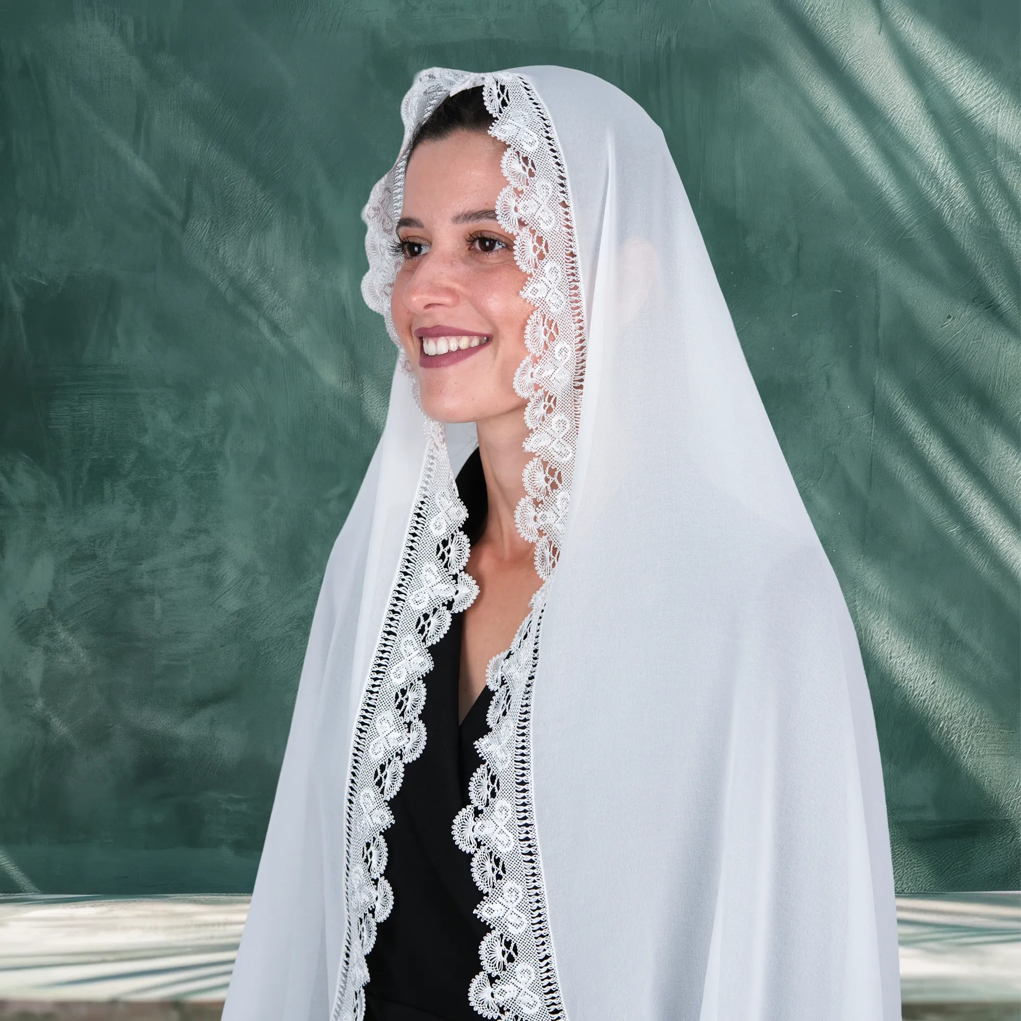 Gelin Tacı Modeli Namaz Örtüsü Tesbihli Set Resim 2